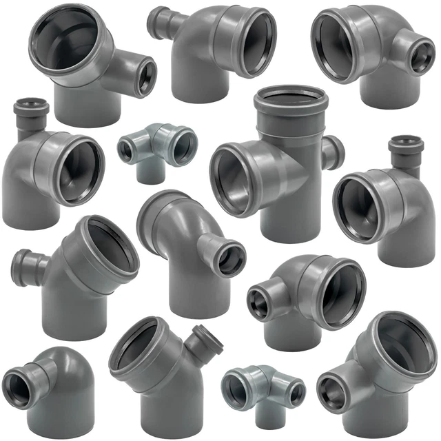 ROHRBOGEN HT-ROHR ABWASSERROHR Abflußrohr Muffe Abzweig D40mm DN40 / 67