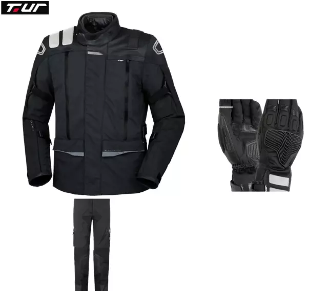 Tucano Urbano Ensemble Veste Pantalon Gants Adventure T.UR J-One Noir/Gris L