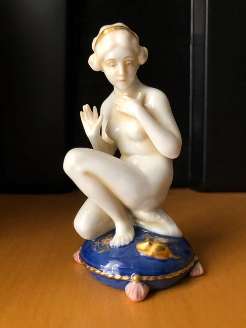 Figurine porcelaine femme nue SCHWARZA SAALBAHN MULLER ?? art nouveau jugendstil