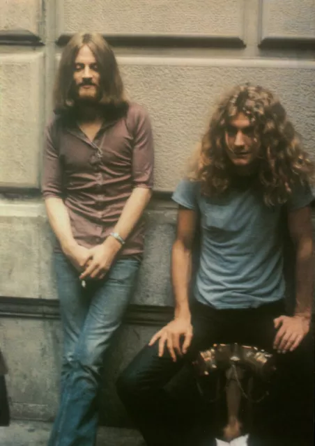 Led Zeppelin Poster Page . John Paul Jones & Robert Plant . M14