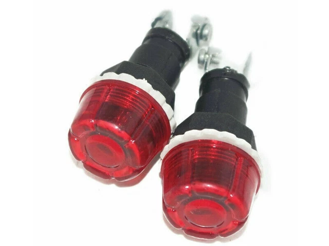 Pair Red Dash Board Warning Light + 12v Bulb For Jeeps & Massey Ford Tractor