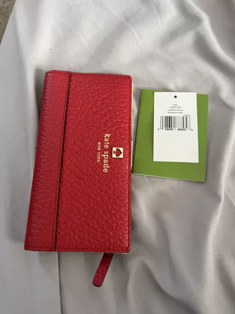 Nwt Kate Spade New York Wallet Southport Avenue Stacy, Rare Red Color, Wlru1394