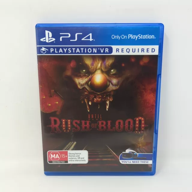 PS4 PLAYSTATION VR Game - UNTIL DAWN RUSH OF BLOOD - PAL - CLEANED