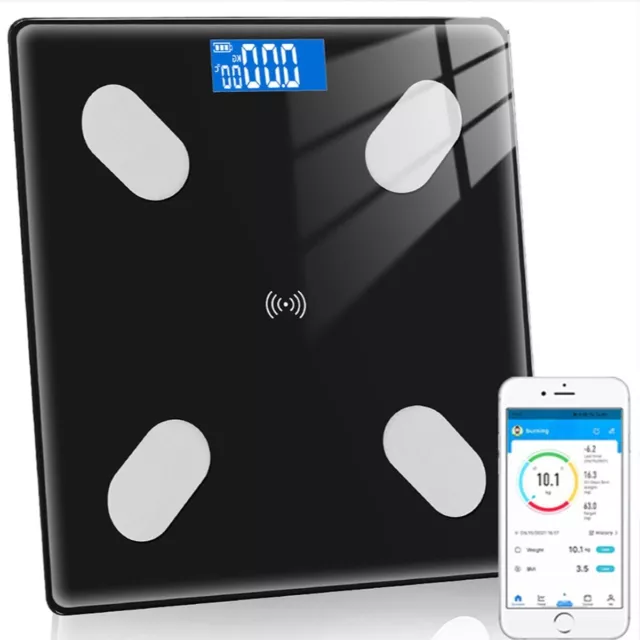 Bilancia digitale pesapersone impedenziometrica smart con app BMI max 180 kg