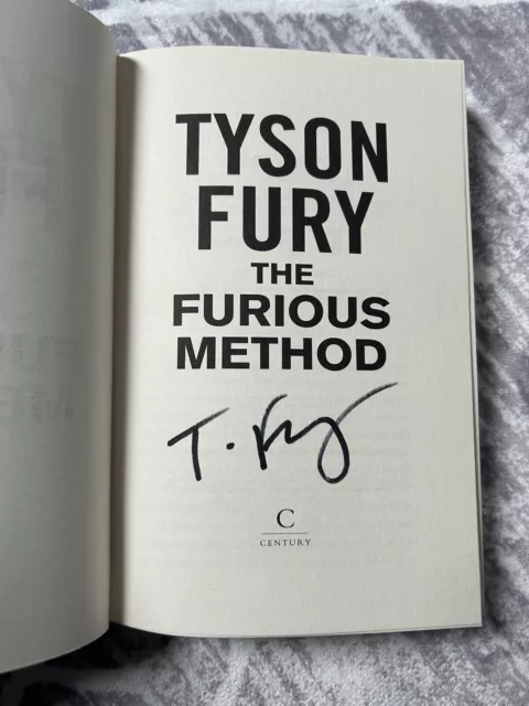 Tyson Fury signed book THE FURIOUS METHOD signed hardback 1st edition 2