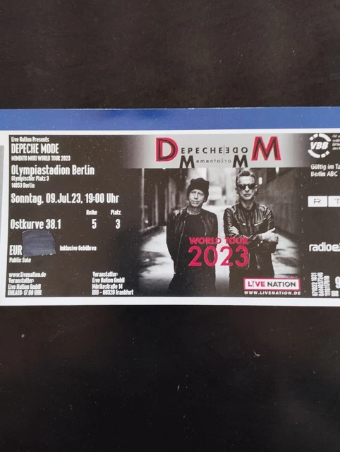 Depeche Mode Tour 2023 Berlin Tickets DEPECHE MODE TICKET 09.07. berlin 2023 EUR 61,00 - PicClick IT