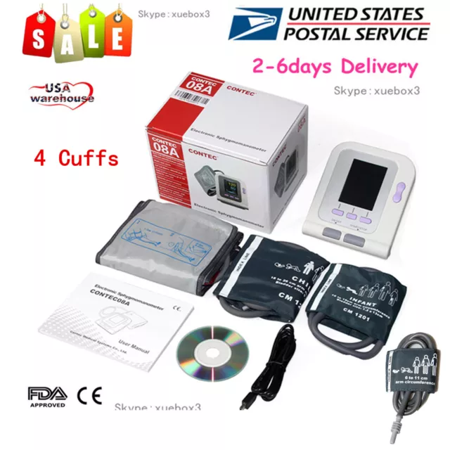 USA,Digital Blood Pressure Monitor Infant Adult NIBP SPO2 Monitor Software,Hot