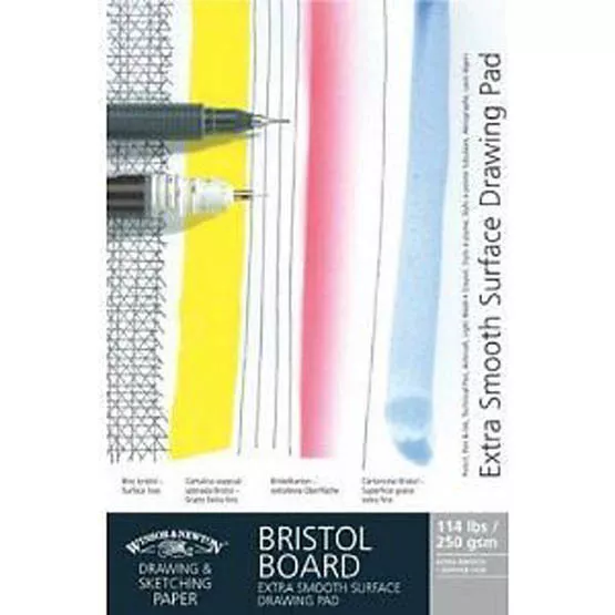 Winsor & Newton Artists Bristol Board Extra Smooth White Card Pad 250g A3
