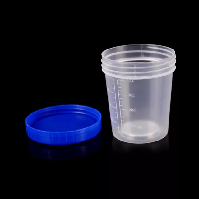 120ml Kunststoff Probe Probe Glas Handwerk Container Urin Topf Cup mit DeckeRS$g 2