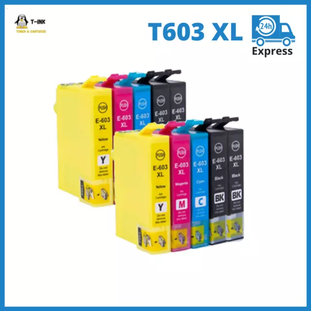 10 Cartucce compatibili Epson T603XL 603XL 603 XL per WF2810 WF2830 WF2835 2850