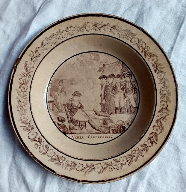 Lot De 3 Grandes Assiettes Parlantes En Faïence - Collection Révolution Française - 3 Décors - Occasion
