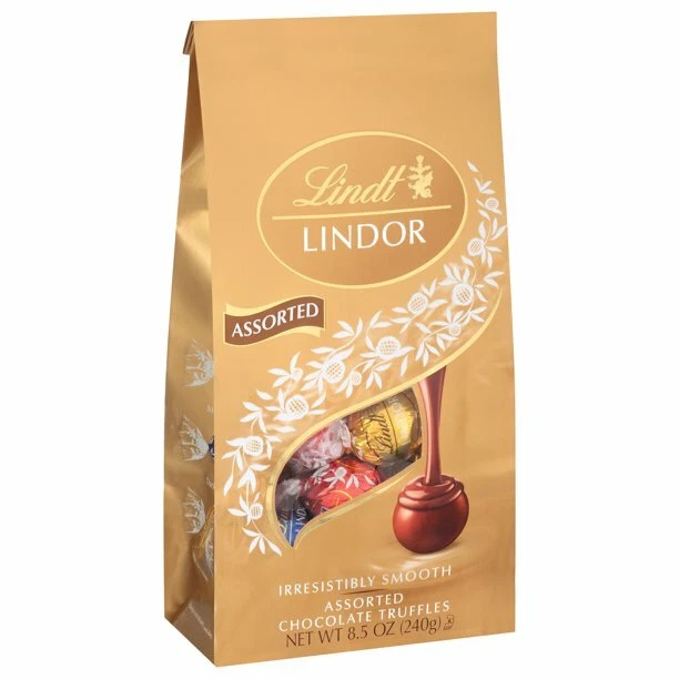 LINDT LINDOR MILK Chocolate Assorted CANDY Truffles 8.5 oz CANDY EXP 12