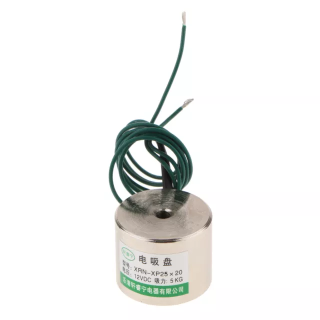 DC 12V P25/20 Holding Electric Magnet Lifting 5KG Solenoid Electromagnet