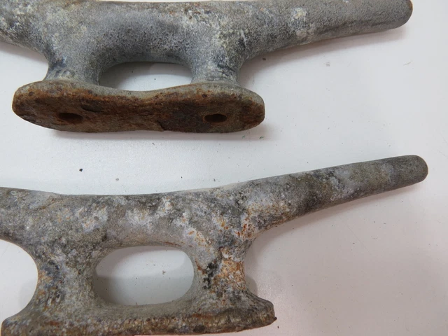 Pair 10 inch Wilcox Crittenden Cast Iron Boat Dock Cleats Door Handles (D4C610B) 4