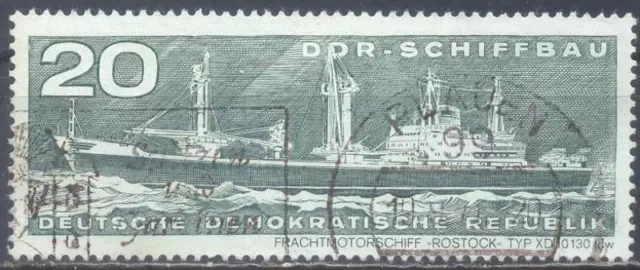 DDR  1971 Mi-1695 Schiffbau Schiff Frachtmotorschiff Rostock 20PF (XD0818)