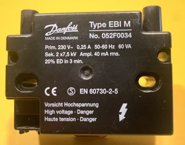 Transformateur Danfoss  Brûleur fioul De Dietrich M10/17 RS 23/30 KW