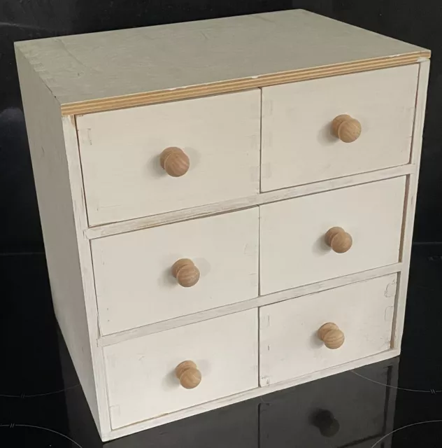 Ikea Moppe Mini Wooden Chest Of 6 Drawers,Multi Use,Storage Boxes,Jewellery  Box