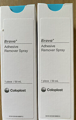 2 X Nuevo Brava Coloplast Estoma Adhesivo Eliminación Adhesivo Spray Médico 50ml Sin Picaduras