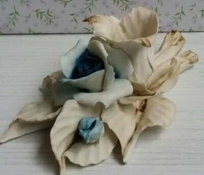 Capodimonte Porcellana Cestino Rotondo Filigrana Made Italy Majello 80919 