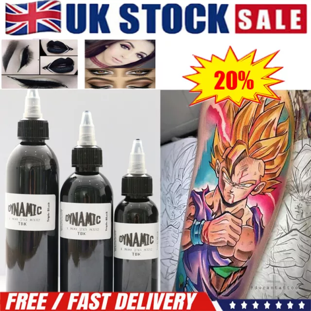 Quality Dynamic Triple Black Pigment Tattoo Ink 60ml 90ml 120ml Tattoo UK stock