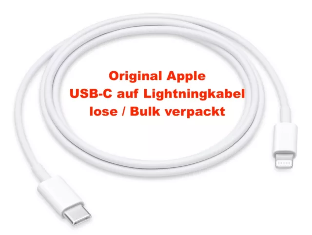 Apple USB-C auf Lightning Kabel für Apple - Weiß, 1m, original - lose