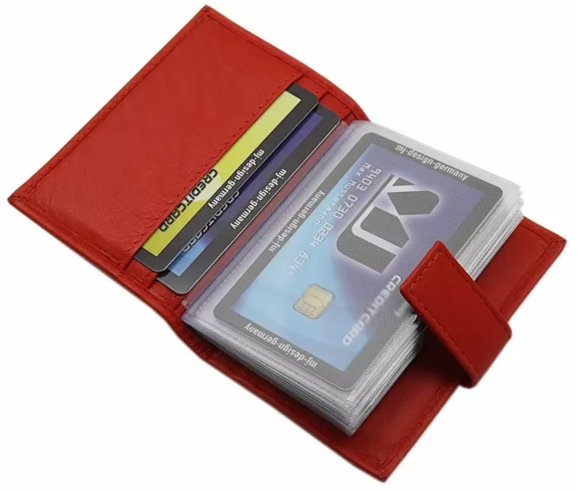 XL Kalbsleder Kreditkartenetui Visitenkartenetui Kartenetui Kartenmäppchen Rot