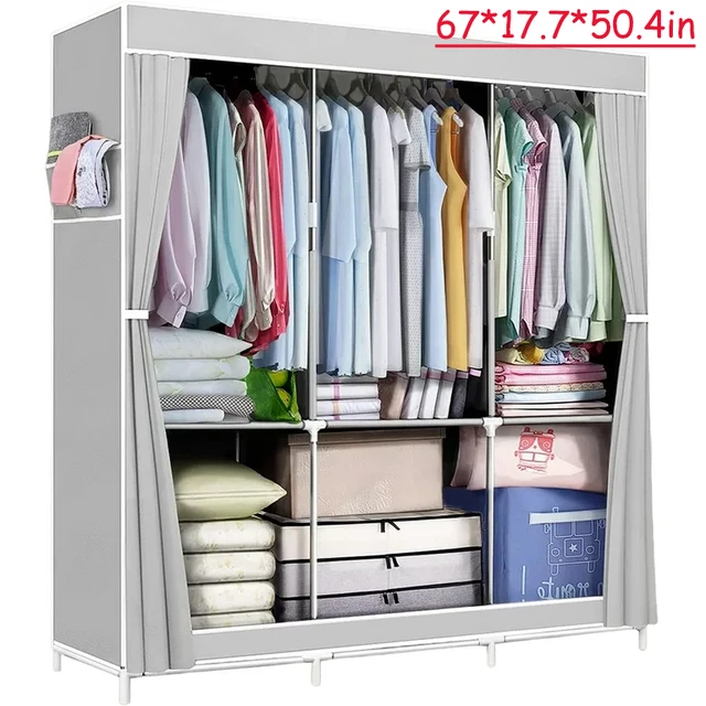 170CM PORTABLE CLOSET Wardrobe Clothes Rack Storage Organizer Shelf