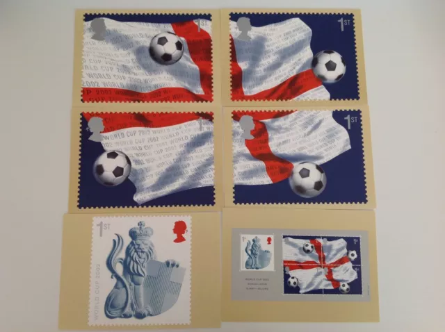 Royal Mail Stamp Card Phq Postcards Set - World Cup 2002