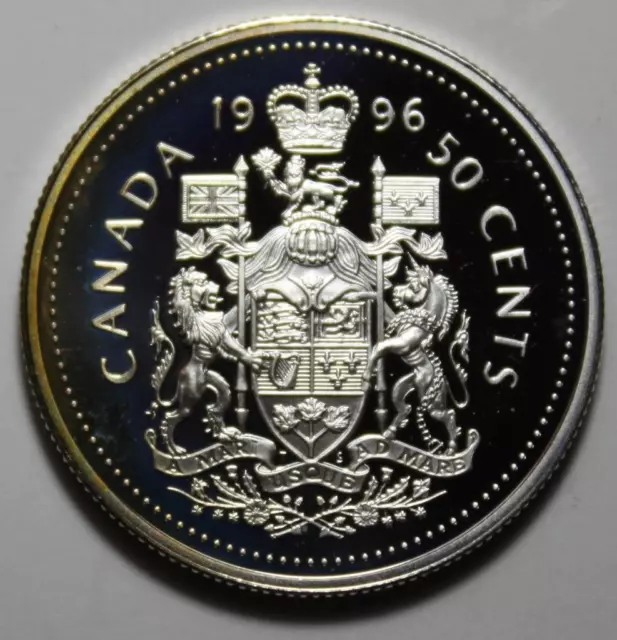 Canada 1996 Silver Mint Proof 50 Cents, Ultra Heavy Cameo (Y165)