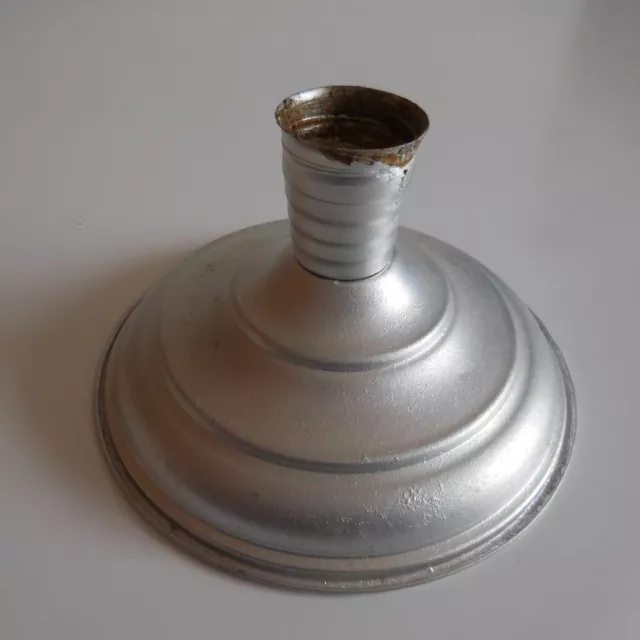 Kerzenhalter -fuß Lampe Metall Alu Beleuchtung Vintage Art Déco Haus Design