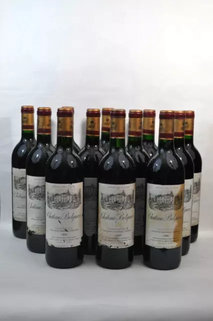 Vin - 12 Bouteilles - Haut Médoc - Château Belgrave - 1990