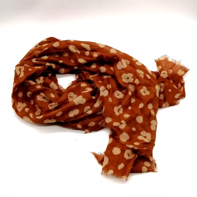 Madewell Womens Scarf Brown Leopard Print Square Soft Light Weight NEW