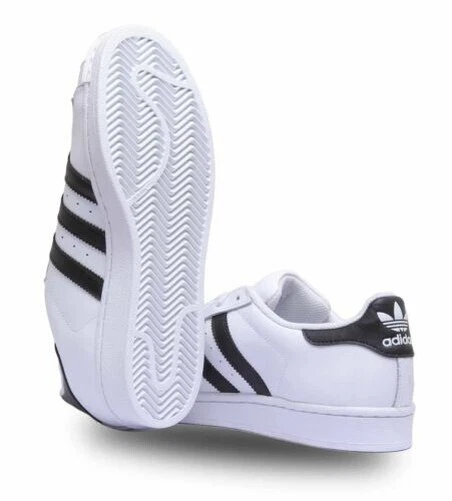 Adidas Superstar W B Grade Superstar Lacet en Blanc Noir Taille UK 3 - 8 4