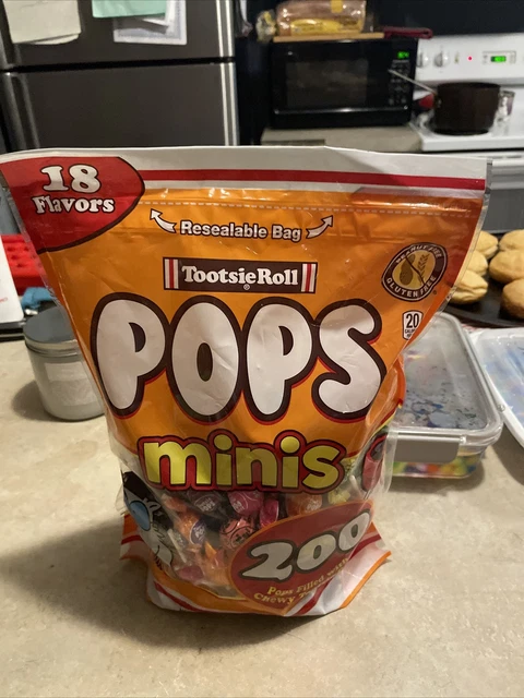 Tootsie Roll, 200 Mini Tootsie Pops, 36 Oz New 18 Flavors