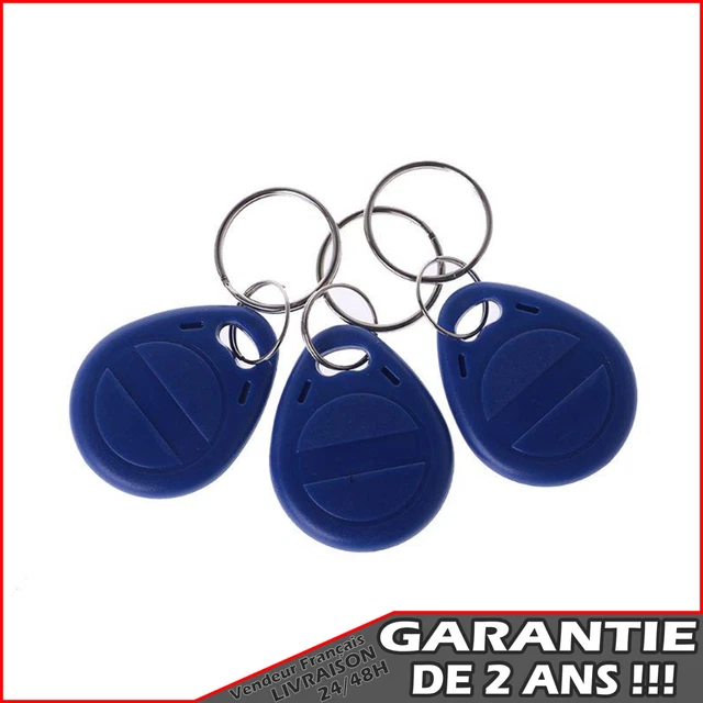 LOT 10 BADGES RFID 125KHz PORTE-CLÉS ENTRÉE PORTE REMPLACE CARTE RFID (127)