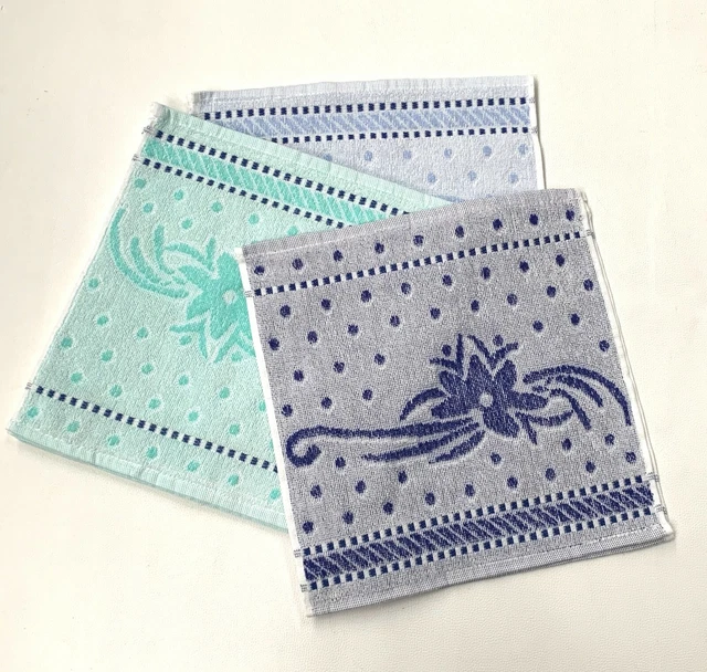 8 Waschlappen Handtuch Seiftücher Set Seiftuch Seiflappen Motive Funk-Blume