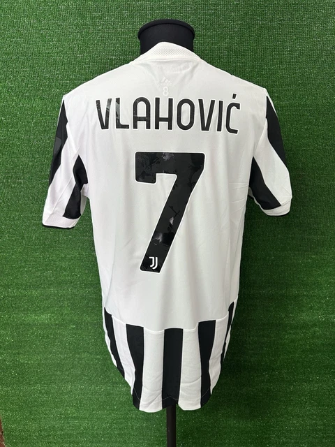 Maillot Juventus Signé Dusan Vlahovic – T-shirt Foot Ultra – Article De Collection Dédicacé