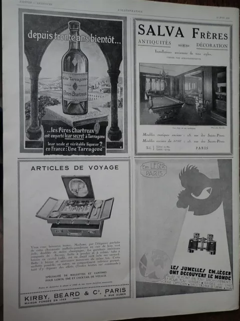 PERES CARTREUX + EM LIGHT binoculars + SALVA brothers + candles AC ILLUSTRATION 1929