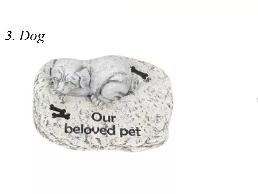 10cm Dog Pet Memorial Garden RIP Stone Ornament Our Beloved Dog