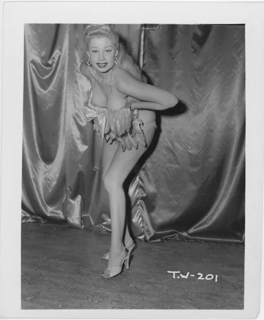 Burlesque Stripper TRUDY WAYNE - Vintage 4x5 Photo - Irving Klaw - 1950s #4