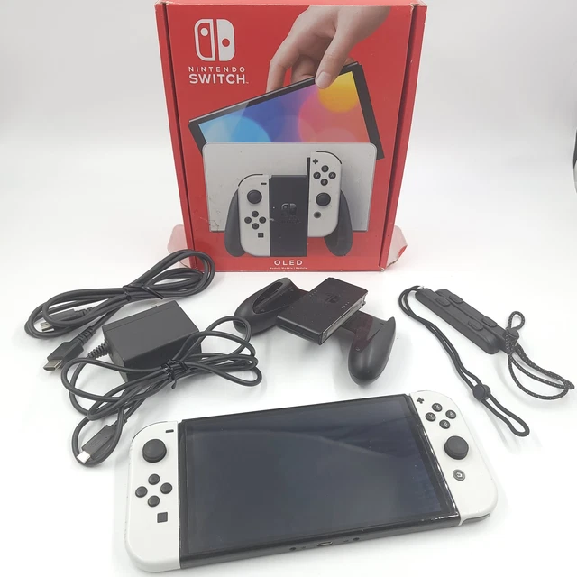NINTENDO SWITCH OLED Model HEG001 Handheld Console 64GB White w