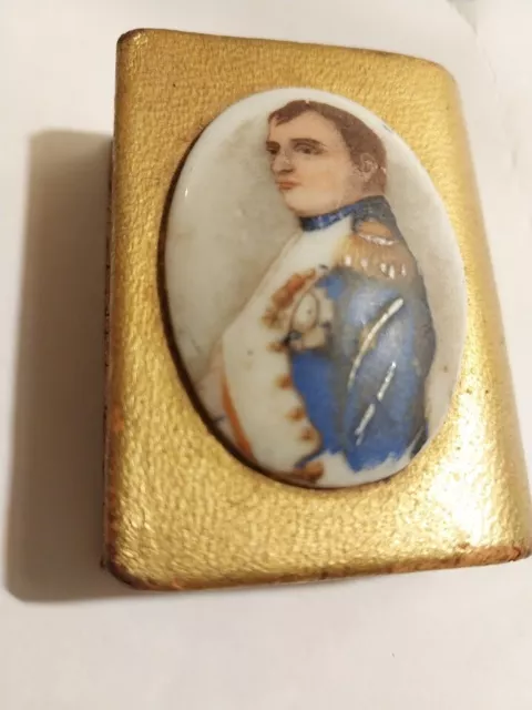 Antique French Napoleon Cameo  matchbox