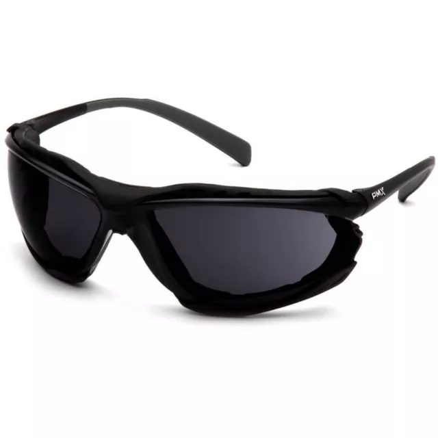 Pyramex Proximity Safety Glasses Foam Padded Frame Dark Gray Anti-Fog Lens