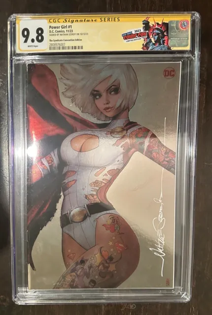 Power Girl #1 NYCC (2023 DC Comics) Signed Nathan Szerdy Foil Variant CGC 9.8