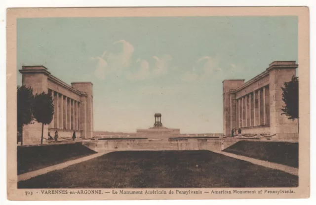 CPA 55 - VARENNES-en-ARGONNE: AMERICAN MONUMENT OF PENSYLVANIA (MEUSE) WRITTEN