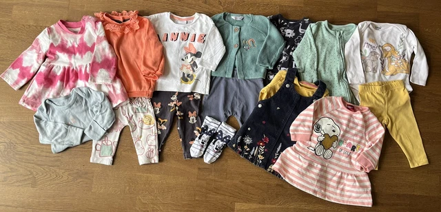 Baby Girls Clothes Bundle 0-3 Months x16 Dresses Jumper Cardi Trousers BabyGrow