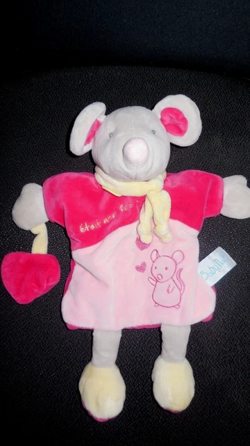 doudou marionnette souris rose Il état une fois BABY NAT - état NEUF -