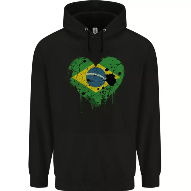 Love Brasilien Flagge Brasilianischer Tag Fußball Herren Kapuzenpullover