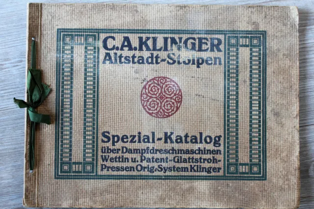 alter Werbekatalog Dampfmaschinen Landwirtschaft 1911 Klinger Stolpen 2