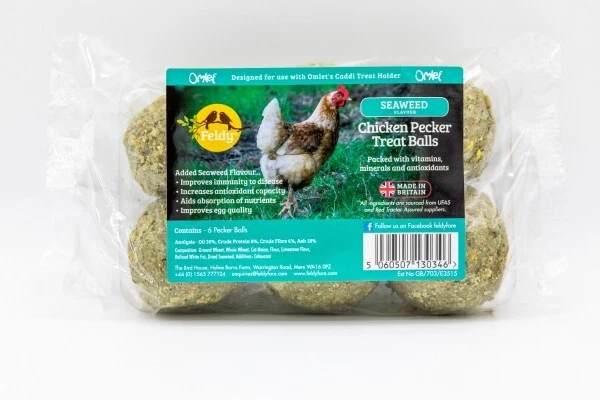 Feldy Seaweed Chicken Pecking Balls - pack of 6 boredum busting treats